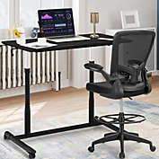 Slickblue Height Adjustable Computer Desk Sit to Stand Rolling Notebook Table