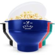 Zulay Kitchen Collapsible Silicone Popcorn Maker - Iconic Blue