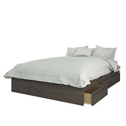 Nexera Pocono 2 Piece Full Size Bedroom Set - Bark Grey