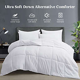 Unikome All season Ultra Soft Down alternative Comforter in White, Full/Queen