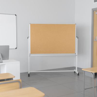 Drywipe Whiteboard Noticeboard with Clip on Pen Tray Schools Offices & Home 