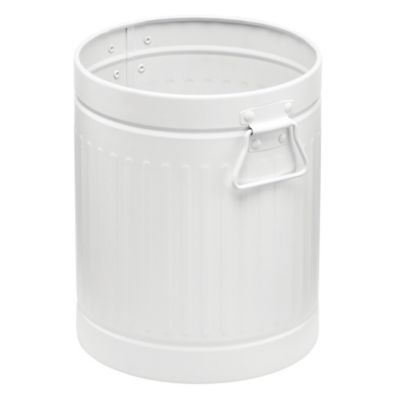 mDesign Metal Trash Can Wastebasket, Garbage Container Bin, Handles