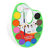 Neliblu Watercolor Paint Set Palette For Kids - Washable Non Toxic Paints In 12 Bright