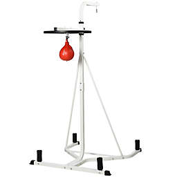 Soozier Free-Standing Speed Bag Platform Station Boxing Stand Heavy Duty Frame White