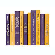 Booth & Williams Purple and Gold Team Colors Decorative Books, One Foot Bundle of Real, Shelf-Ready Books