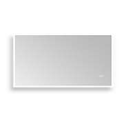 Vyaya Huron 48 in. W x 32 in. H Rectangular Frameless Anti-Fog Wall Bathroom LED Vanity Mirror in Silver