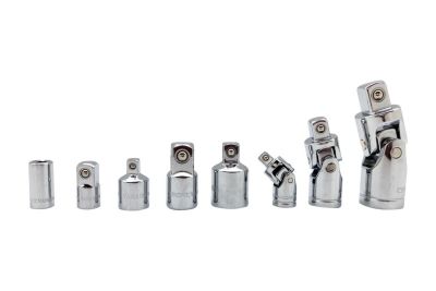 Industro 8-Piece Universal Joint Set, Socket Drive Adapter Set, 1/4" 3/8" 1/2" Socket Set - Chrome Vanadium Steel