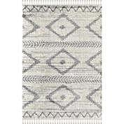 WILLOW Willow WIL110A Bohemian Geometric Ivory and Grey Area Rug - 6 x 9