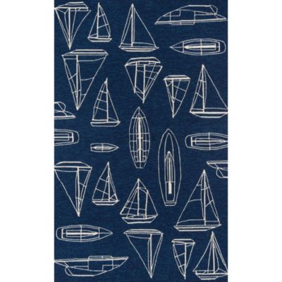 Momeni Veranda Area Rug, Navy, 8' X 10'