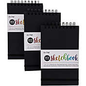 Paper Junkie Black Paper Drawing Pad, 75 Sheets Each (3 Pack)