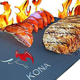 KONA Best BBQ Grill Mats - Heavy Duty 600 Degree Non-Stick Grilling Mats - 7 Year Guarantee (Set of 2)