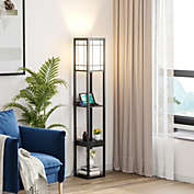 Slickblue Modern Floor Lamp with Shelves and Drawer