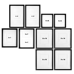 Martha Stewart 10 Piece Assorted Size Picture Frame Set in Black
