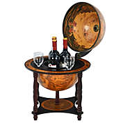 Costway-CA 23 Inch Globe Wine Bar Stand for Dining Room and Living Room-Coffee