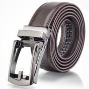 Simyoung Brown Men&#39;s Comfort Genuine Leather with Automatic Click Buckle