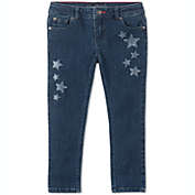 Tommy Hilfiger Big Girl&#39;s Glitter Star Skinny Jeans Blue Size 7