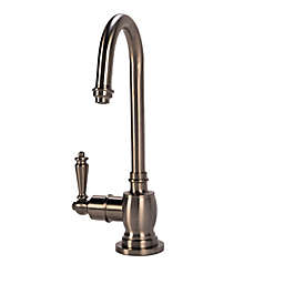 AquaNuTech AquaNuTech Traditional C-Spout Hot Water Only Filtration Faucet, Brushed Nickel