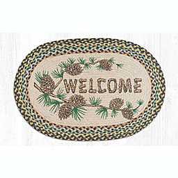 Earth Rugs OP-51 Welcome Patch Oval Patch 20 x 30 inch
