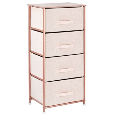 mDesign Vertical Dresser Storage Tower with 4 Drawers