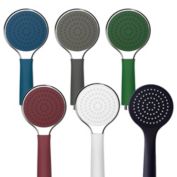 Wide colorful handheld shower head with silicone grip 6 colors (Khaki)