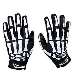 Qepae Biker Skeleton Bone Gloves, L