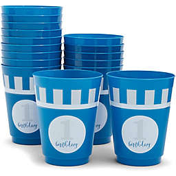 Blue Panda 1st Birthday Reusable Plastic Party Cups (16 Pack)