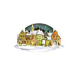 Alexander Taron Sellmer Advent Christmas 3-Dimensional Village Scene Calendar Card Replica of 1955 Design 8.5