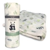Panda Baby viscose from Bamboo Muslin Swaddle - Leaf