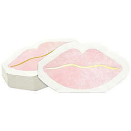 Sparkle and Bash Lip Die Cut Napkins for Bridal Shower, Valentines, Bachelorette & Hen Party (50 Pack)