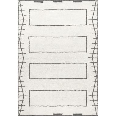 nuLOOM Isabella Machine Washable Wool Contemporary Geometric Area Rug. View a larger version of this product image.