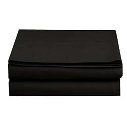 Elegant Comfort Flat Sheet 1500 Thread Count Quality 1-Piece Full Size in Black