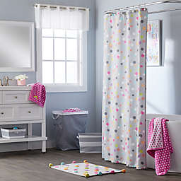 SKL Home Saturday Knight Ltd Confetti Colorful Circles Tufted Bathroom Shower Curtain - 70 X 72