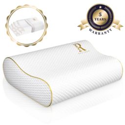 Royal Therapy Memory Foam Pillow, Bed Pillow for Neck & Shoulder Support, Tempurpedic Contour Pillow - King