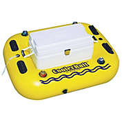 Swim Central 55-Inch Inflatable Yellow and Black Swimming Pool Cooler Raft Float