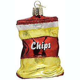 Old World Christmas 32154 Glass Blown Bag of Chips Ornament