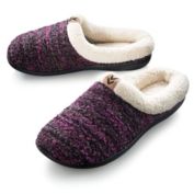 Roxoni Womens Knitted Fleece Lined Clog Slippers Warm House Shoe (Adult Size)