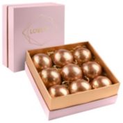 Lovery 24K Rose Gold Bath Bombs Gift Set, 9 Scented Bubble Bombs