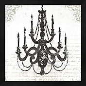 Great Art Now Black Chandelier I by PI Galerie 13-Inch x 13-Inch Framed Wall Art