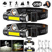 NIFFPD 2 pack Rechargeable LED Head Light For Outdoors
