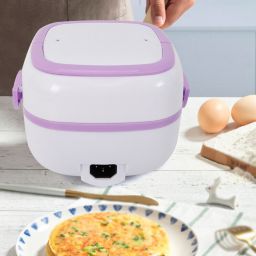 Kitcheniva 1L Electric Lunch Box Mini Rice Cooker Portable Food Steamer