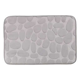 PiccoCasa Flannel Memory Foam Fill Washable Absorbent Bath Mat Rug 24