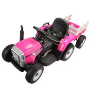 TOBBI 3-Gear-Shift Battery-Powered Toy Tractor Ride-On Vehicle