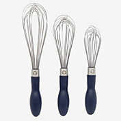 Chef Pomodoro Kitchen Whisk 3-Piece Set, Stainless Steel Wire Balloon Whisk Utensil, Baking Wisk Kitchen Cooking Tool