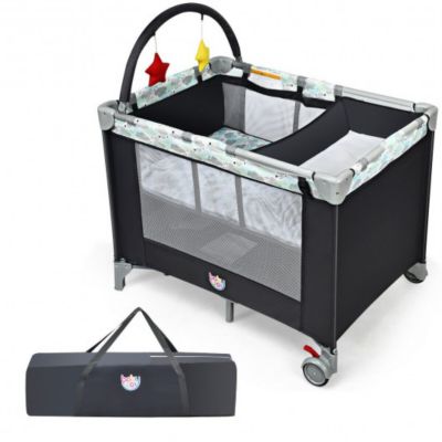 Costway Portable Baby Playard Playpen Nursery Center with Changing Station
