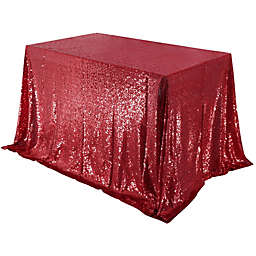 PiccoCasa Sparkle Sequin Tablecloth Solid Plastic For Banquet Party Decor 88