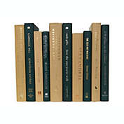 Booth & Williams Green and Gold Team Colors Decorative Books, One Foot Bundle of Real, Shelf-Ready Books