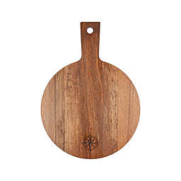Prime Teak Chef's Collection - Round Serving Board (Compass)