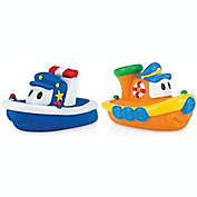 Nuby Tub Tugs Floating Bath Boats - 2 Pack Blue Orange