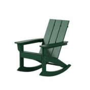 WestinTrends Modern Adirondack Outdoor Rocking Chair, Dark Green