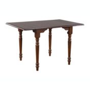 Besthom Andrews 32 In. Rectangular Distressed Chestnut Extendable Drop Leaf Dining Table (Seats 4)